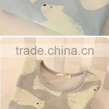 Children's Cotton Thickening Polar Bear Prints Long Sleeved Autumn Outfit photo-2