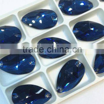 Lead Free Crystal Flat Back Drop Sew on Beads Crystal Rhinestone for Jewelry Decoration photo-2