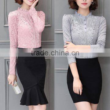 Hot Selling New Design Sleeveless Lace Top T-shirt Oem Service China+supplier+clothing photo-3