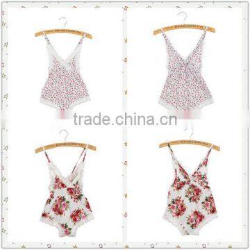 Summer Newborn baby Clothes Floral Romper Wholesale Cheap Girls newborn Rompers.