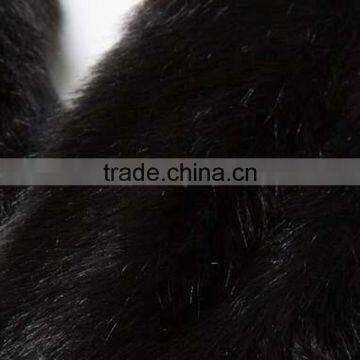 HAODUOYI Women Winter Black Soft Faux Fur Hairy Scarf photo-3