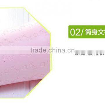 Plastic Kichen Waste Bin Office Round Blue and Pink Paper Trash Can photo-6