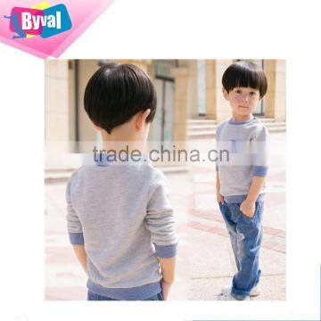 Kids Hoodies 100% Cotton Children Autumn Wear Coat Striped Collar Pullover Sweatshirt Jumpers Wholesale photo-3