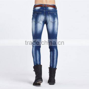 Fashion New Men's Brand Men's Jeans Bule Jeans Hole Personality Male Personality Pants photo-3