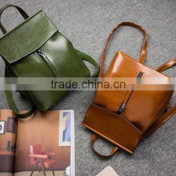 Zm35793a Fashion Vintage Women Bag Girls Leather Backpack