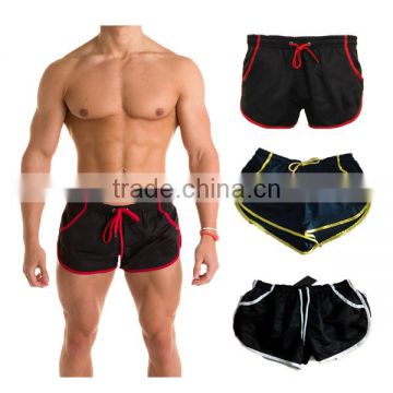 Custom mens gym shorts, embroidery logo running shorts wholesale