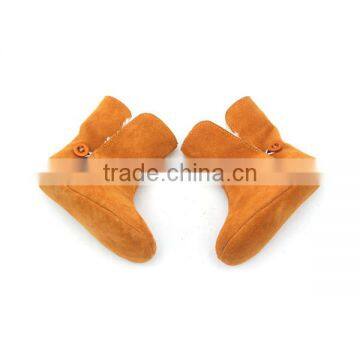 Simple Suede Leather Babies Prewalker Ankle Baby Boots photo-2
