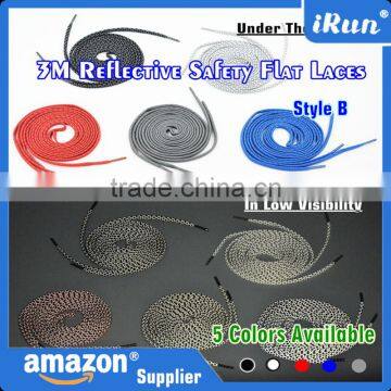 Factory Reflective Flat Shoelace as Train Track Reflective Shoelace - New Arriving Flat Reflective Shoelace - 5 Colors Available photo-5