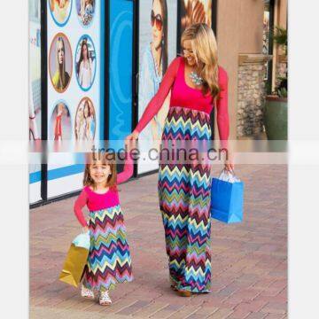 2017 Summer Mother Daughter Dresses Brand Striped Cotton Family Look Fashion Matching Mother Daughter Clothes