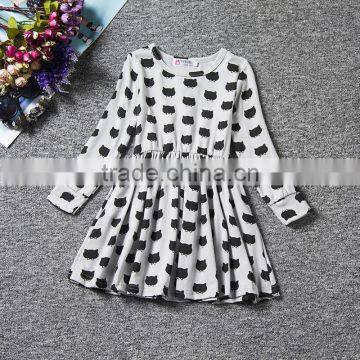 Hot Sale New Autumn Children Wedding Dress Baby Girls Dresses Kids Striped Bow Long-Sleeved Lace Princess Casual Dress For Party photo-2