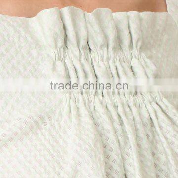 Soft Allover Puckered Weave Mint Linen Stripe Blouse photo-5