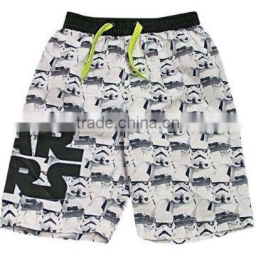 Kids Funny Boutique Clothing With Cartton Super Hero Printing on Boys Super Hero Swimming Shorts