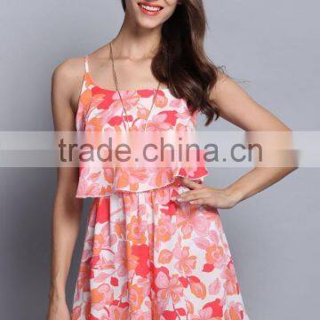 New Fashion Ladies Dresses Sleeveless Summer Korean Floral Dress for Sale photo-5