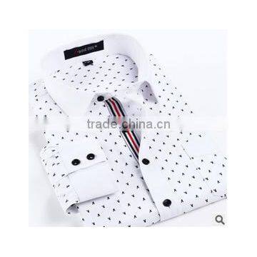 Long Sleeve Man's Dress Fashionable Printed Work Cotton Uniform Elongated t Shirt photo-4