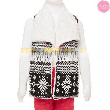 FACTORY wholesale jacquard sherpa fur kid vest