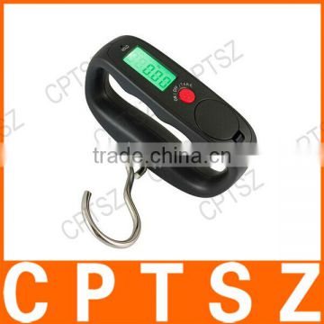 WH-14A 50kg/10g Hand Held Portable Hanging Hook Digital Travle Luggage Digital Weighing Scale