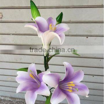 5 in One 3flower 2bud Lovely Decorative Artificial Lilies PU Flower photo-5