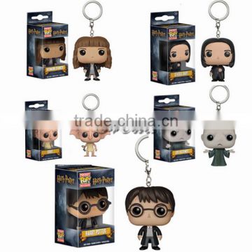 Harry Potter mini Keychain 4cm pocket pop figure key chain,custom 3d pvc keychain wholesale