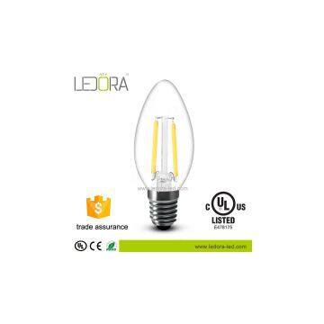 edison modern candle filament LED bulb C35 110-240V 2W 4W 6W