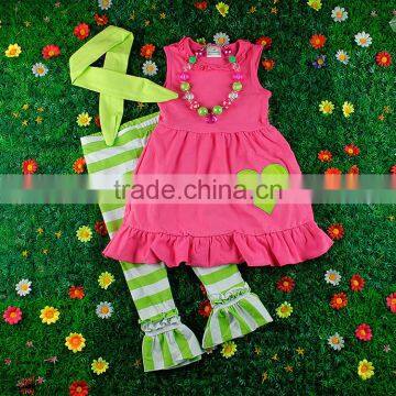 Wholesale pernickety remake stripe baby girls valentines heart clothing M5040811