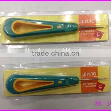 Aluminum straight awl soft TPR handle crochet hooks needles for knitting
