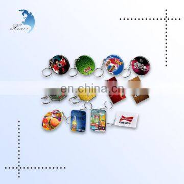 Various Shape Screen Printing Transparent Plastic Keychain