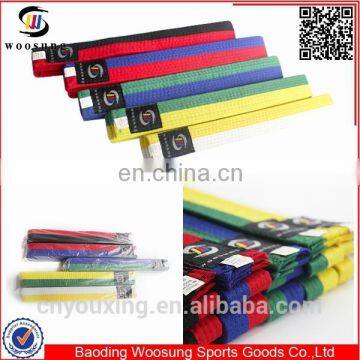 cinturones de artes marciales custom striped sabuk taekwondo