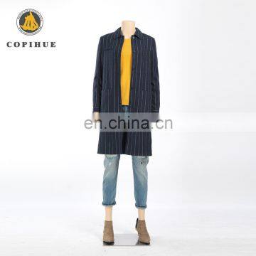 special design women casual striated coat