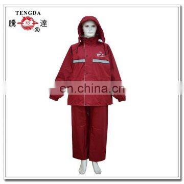 durable motorcycle 3 piece poly rain suit