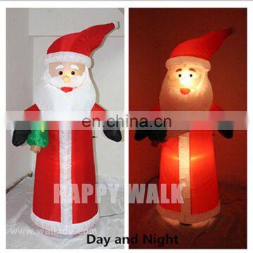 HI indoor small surfing inflatable Santa Claus with light