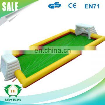 Customized size inflatable soap soccer field