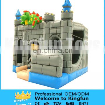 Inflatable castle bounce with slide