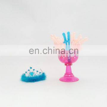 Bride Plastic Goblet With Plastic Drinking Straw and Tiara Crown Bachelorette Party Set Supply photo-2