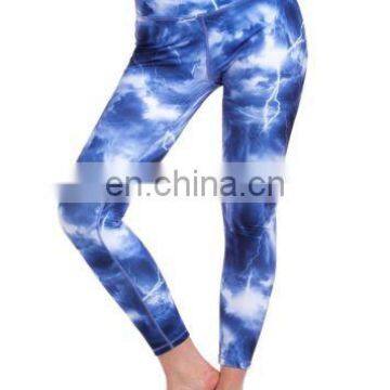 yoga pants sky patterns printed running workout custom sportswear