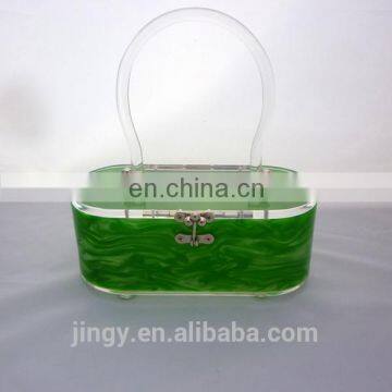 green marbling acrylic fashion classy lady handbags guess handbags