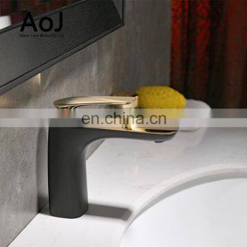 Popular Good Price Gold- Blacken Brass Bathroom Basin Faucet