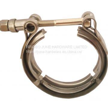 Stainless steel W4 V band groove hose clamp