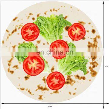 Hot Selling High Quality Burrito Towel Digital Printing Tortilla Blanket Burrito Blanket photo-2