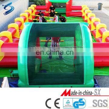 Portable Shooting Targets Inflatable Soap Water Polo Field Inflatable Indoor Rugby Soccer Football Field for Sale