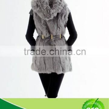 Long Pretty Warm Narural Rabbit Fur Women Winter Coat