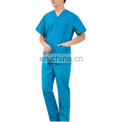 hot sale cherokee Hospital scrub stretched designs sets jacket unisex 100% Cotton nurses uniforms