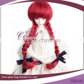 long red BJD And SD Braiding Dolls hair Wig