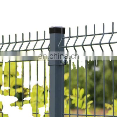 Curved Welded Wire Mesh Fence Garden Metal Wood Powder Coated 3D Waterproof Peach Hot Pvc Fence Yellow Green Iron 3D Modeling