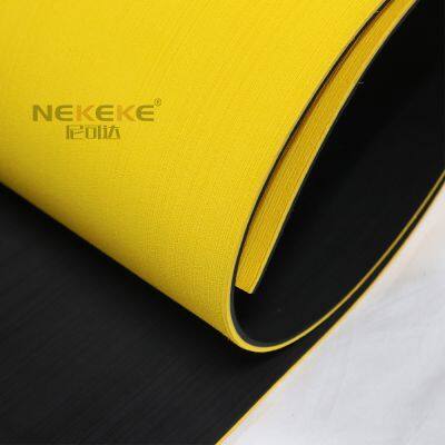 NEKEKE thickness 6mm Black + Yellow Bottom Boat Yacht Marine Rubber Pattern EVA Deck Foam Sheet  Composite outdoor decking