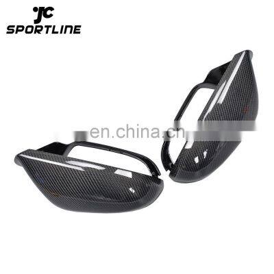 Auto Carbon Fiber Wing Rearview Mirror Caps for Audi A6 C7 S6