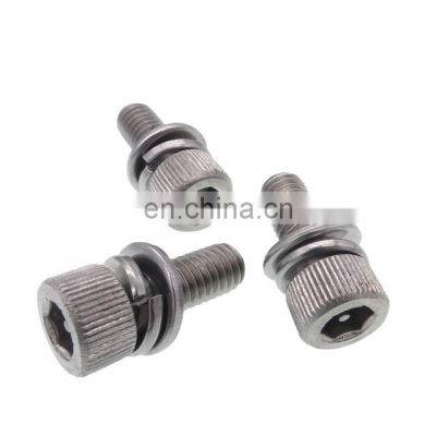 stainless steel M3 hex socket cap conical half thread screws