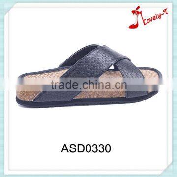 OEM logo snake print upper simple design comfort summer flat slippers