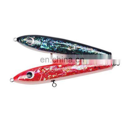 Hard Wood deep sea tuna stickbait Topwater stick bait pencil tuna lure gt