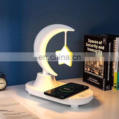 Rgb Bluetooth Desk Led Lamp Usb Wireless Charger Touch Bedside Lamp With Bluetooth Speaker