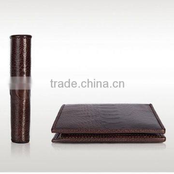 High Quality Custom Genuine Real Ostrich Leg Leather Small Wallet for Men photo-4